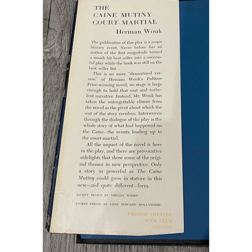 Vintage The Caine Mutiny Court-Martial: A Play by Herman‎ Wouk (1954, Hardcover)